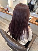 ロング×ピンクブラウン【守谷/ブリーチ/暖色カラー】