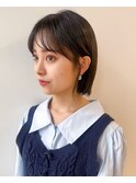 ショートヘア/レイヤーカット/ウェットヘア/ダークアッシュ