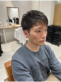 アッシュブラックカルマパーマベリーショートダークアッシュ