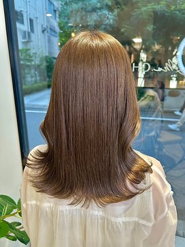 ミズチャーム(Ms.CHARM) オリーブベージュ/デザインカラー/外ハネミディアム