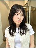 ◆レイヤーロング/レイヤーカット/銀座/韓国風レイヤー/黒髪
