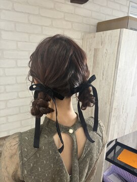 スカイ(SKY) ツイン団子/お呼ばれヘア/かわいい/福井