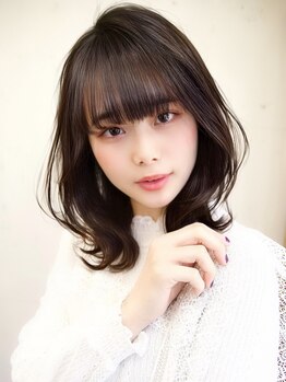クレドガーデン 吉祥寺店(CRED GARDEN)の写真/《小顔カット+イルミナカラー白髪染め◎¥8500》ひし形シルエットで小顔効果up♪【クレドガーデン 吉祥寺】