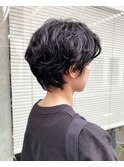 ショートパーマハンサムショートナチュラルパーマ癖毛風パーマ