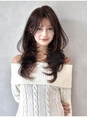 ハッシュカット×ピンクベージュ