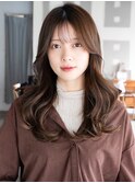 ☆レイヤーカット毛先ワンカールくせ毛風カール薄めバングデジパ