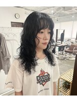 アオゾラヘアーカミノウラ(AOZORA HAIR kaminoura) レイヤーウルフパーマ