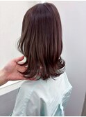 メルティブラウン外はねワンレンボブレイヤータッセルボブ
