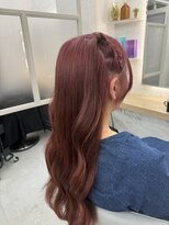 ユアーズヘア 新宿三丁目店(youres hair)&nbsp;暖色カラー×編み込みハーフアップ