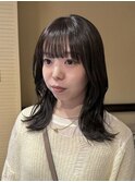 グレージュ レイヤーミディアム レイヤーカット