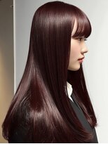 ダル 渋谷/表参道(DAL.)&nbsp;ハッシュカット顔周りカットダークブラウン美髪矯正レイヤー