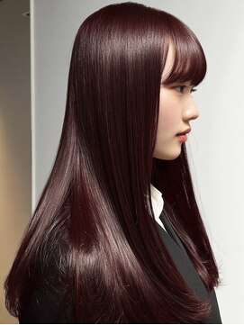 ダル 渋谷/表参道(DAL.) ハッシュカット顔周りカットダークブラウン美髪矯正レイヤー