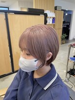 ハイク(HYKE)&nbsp;丸みショートボブ×スモーキーピンクベージュ