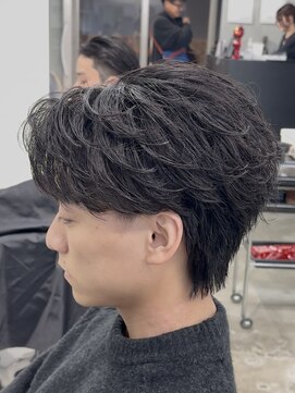 エデアンホンテン メンズサロン(EDEAN 本店 （旧：EDEAN 上通）) フェザーショートフェザーパーマセンターパート熊本メンズカット