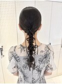 ヘアセット/ヘアアレンジ/タイト/編みおろし/結婚式/横浜