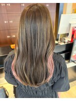 ドール 阪急高槻(DOLL)&nbsp;柔らかベージュブラウン×大人ピンクのインナーカラー