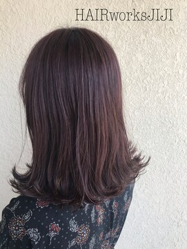 ヘアーワークス ジジ(HAIR works JIJI) ナチュラルブラウンピンク