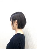 ショートボブ/小顔ショート/暗めカラー/40代50代60代/白髪染め