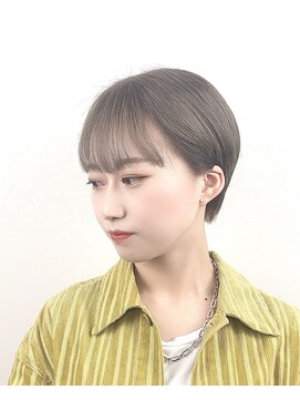 オンザ(ONTHE) ミルクティベージュタイトショートスタイル【林京平】