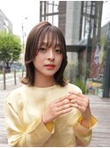 ミディアムレイヤーカットボブウルフ/10代20代/インナーカラー