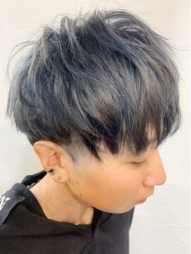 マイレ(maile) #メンズ#マッシュ#ブルーシルバー