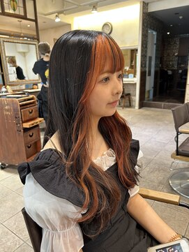 ネオリーブカップ 町田店(Neolive capu) インナーカラー　オレンジ Neolive capu町田店