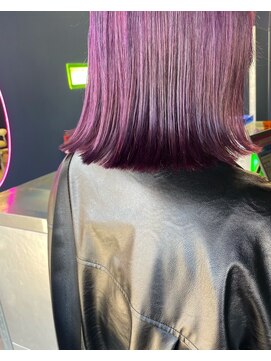 バンミー(BUNMEE) ぱつっとボブ×パープル