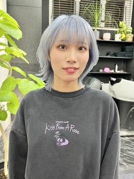 チュダック(ChuDuck) 韓国風《ペールブルー》ハイトーン/ケアブリーチ/ダブルカラー