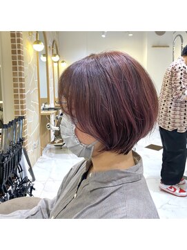 カーサ 西大寺南ロータリー店(casa) ピンクハイライト＋丸みショートボブ