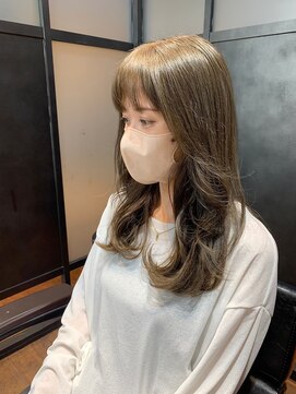 ロウ 町田(ROW) 大人かわいいエギョモリ ミルクティーブラウン ひし形シルエット