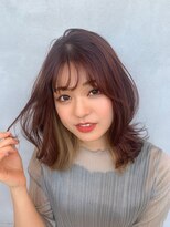 ヘアアンドアイラッシュ ココアンジェ くりえいと宗像店(Coco Ange)&nbsp;【CocoAnge宗像/担当:沖村】オレンジベージュ×ウルフレイヤー