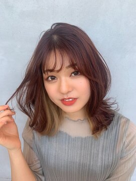 ヘアアンドアイラッシュ ココアンジェ くりえいと宗像店(Coco Ange) 【CocoAnge宗像/担当:沖村】オレンジベージュ×ウルフレイヤー