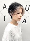 ハンサムショート/フェイスフレーミング/レイヤー/白髪ぼかし