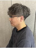 メンズナチュラルマッシュ波巻きスパイラルパーマ質感重視