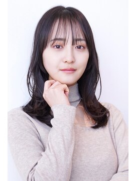 エースハバナ 渋谷(1 HAVANA) ミディアムレイヤー/20代30代大人かわいい/シースルーバング