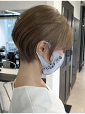 くびれショートボブ40代50代グレイカラー白髪染め白髪ぼかし