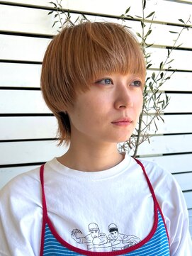 リシェア(re.share) オレンジベージュ/ダブルカラー/ショートウルフ