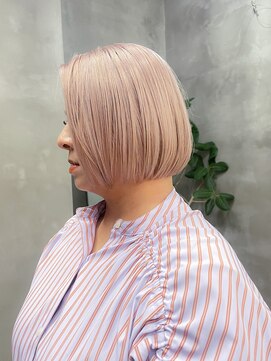 テトヘアー(teto hair) ケアブリーチダブルカラーミルクティーベージュボブブリーチ