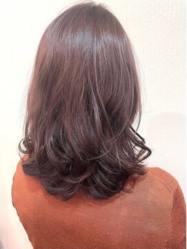 ヘアカラー専門店fit color 平井店【フィットカラー】オーガニックカラー/白髪染め ダークアッシュ/似合わせカット/ミディアムレイヤーカット[平井]