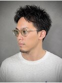 【スパイキーショート×ピンパーマ】短髪/メンズパーマ/men's