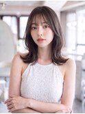 外ハネミディ＊顔周りレイヤーカット＊韓国ヘア【ハバナ渋谷】