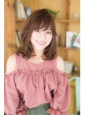 ふんわり女子力UP☆フェミニンミディアムスタイル