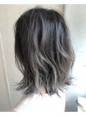 【EIGHT福岡】nabe_外国人風バレイヤージュアッシュシルバー★
