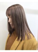 ぱっつんロブ_ブランジュダブルバングネイビーカラー
