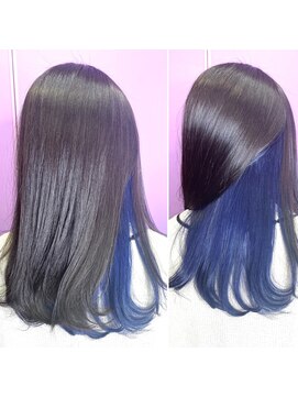 アンリップ ジー(salon unripG) A.N #インナーカラー ネイビー