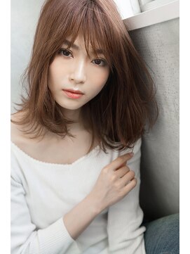 フレームプラス 御堂筋難波店(FRAME +) イルミナベージュ×シースルーバング