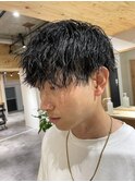 ツイストスパイラルパーマ波巻きスパイラル刈り上げマッシュ