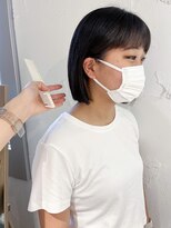 ラミエ バイ メルト 吉祥寺(lamie by melt)&nbsp;"久保田"耳かけストレート内巻きボブ顔まわりシースルーバング
