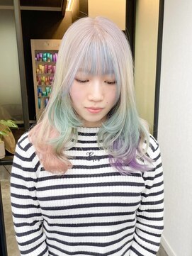 エオル(e'ole) サンリオ風メルヘンカラー/ユニコーンカラー/セクションカラー