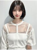 20代30代40代前下がりストレート小顔補正立体カット